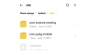 OBB files has to be copied to 'com.pubg.imobile'